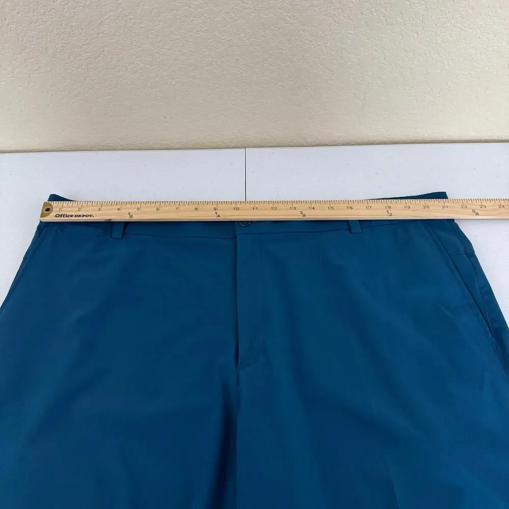 Nike Golf Shorts Mens 42 Teal Blue Flat Front Tour Performance Outdoors Preppy